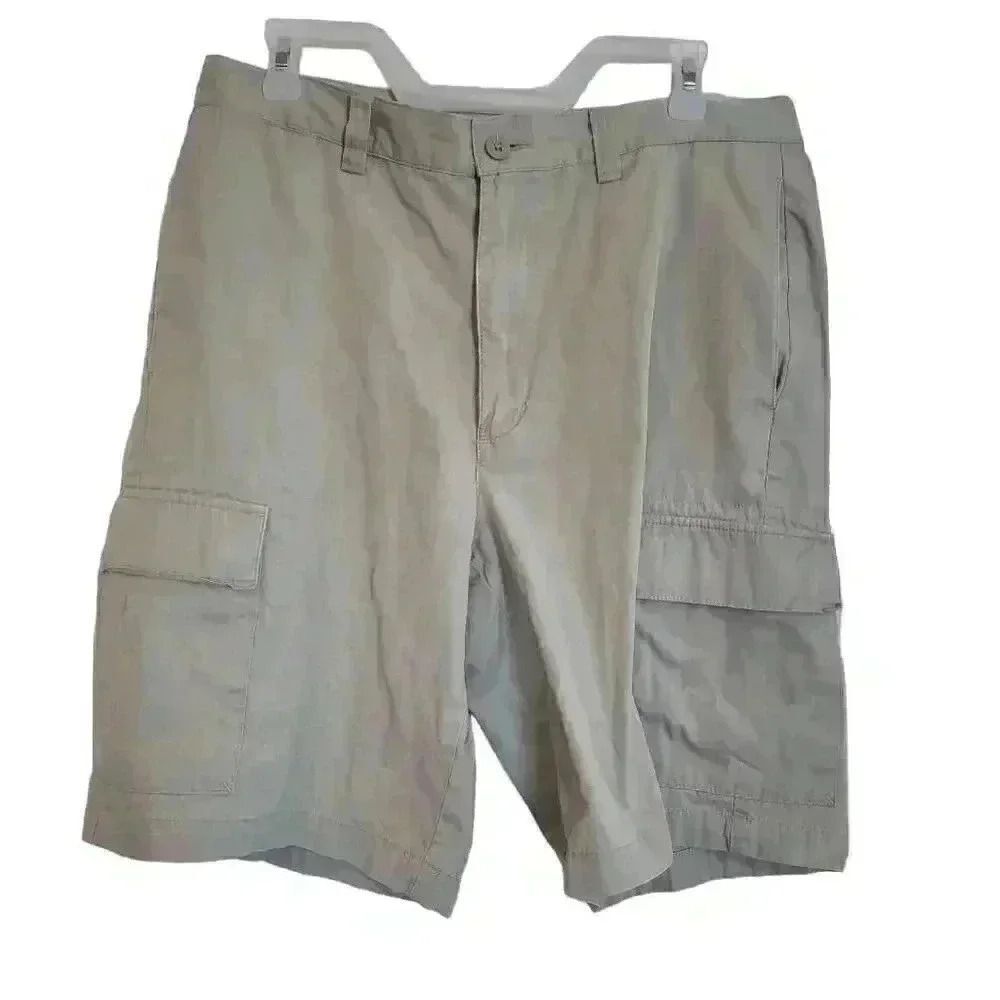 Eddie Bauer Men's Tan 100% Cotton Cargo Shorts